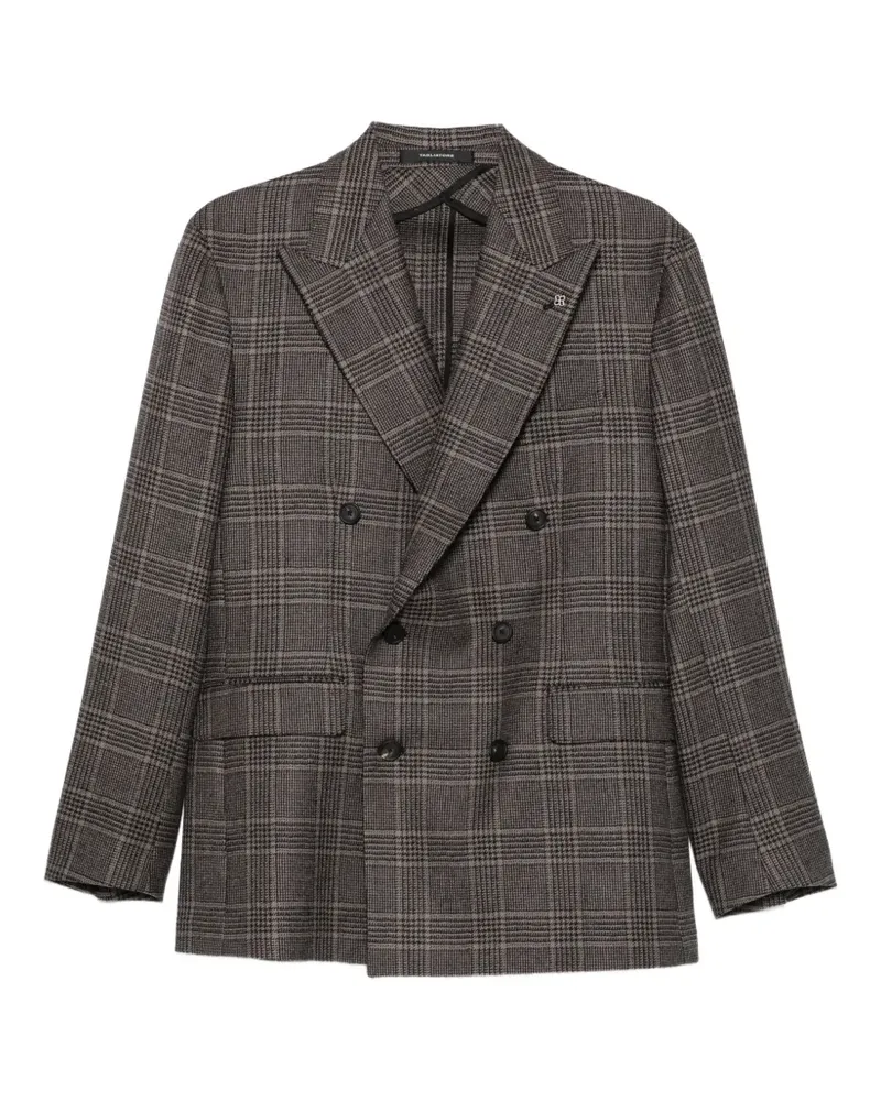 Tagliatore double-breasted check blazer - Braun Braun