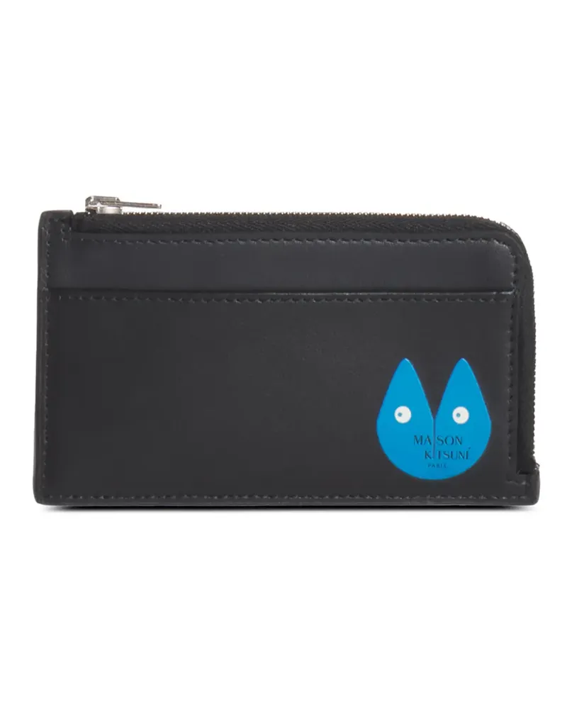 Kitsuné Fortune Fox Kartenetui mit Logo-Print - Schwarz Schwarz