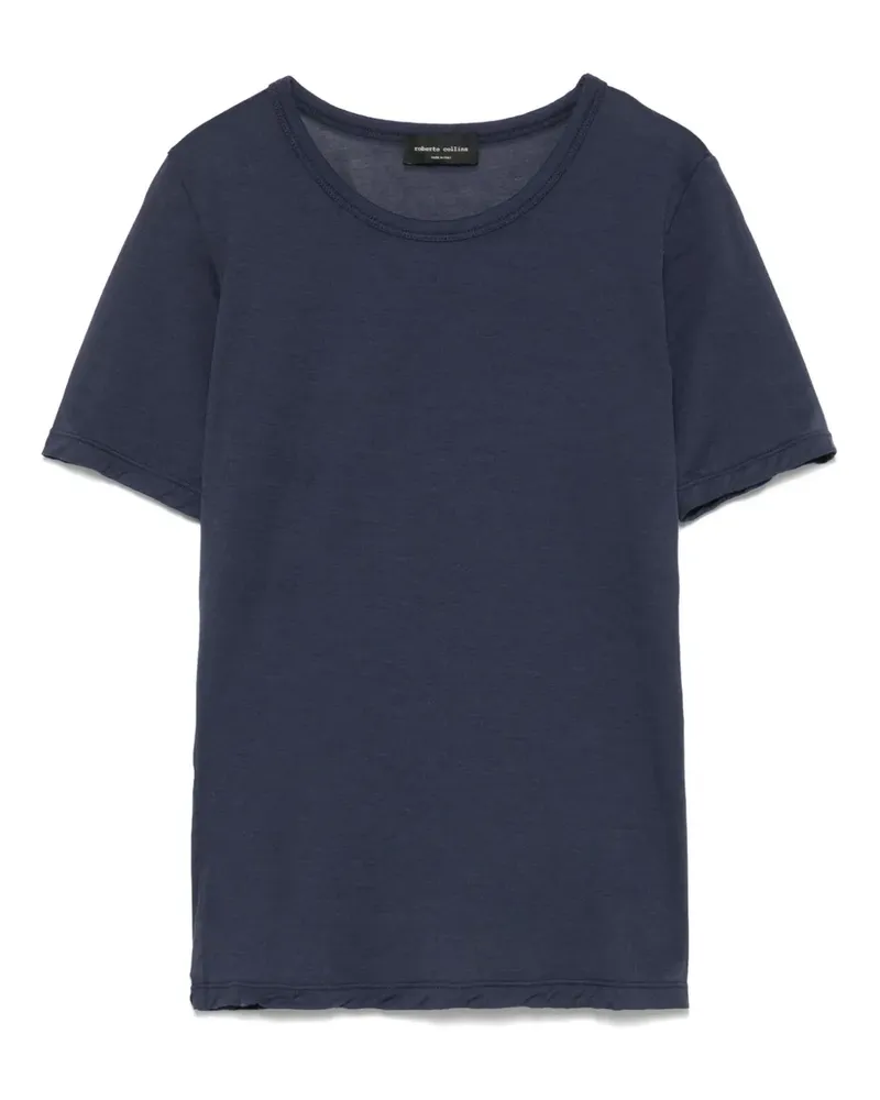 Roberto Collina T-Shirt mit Rundhalsausschnitt - Blau Blau