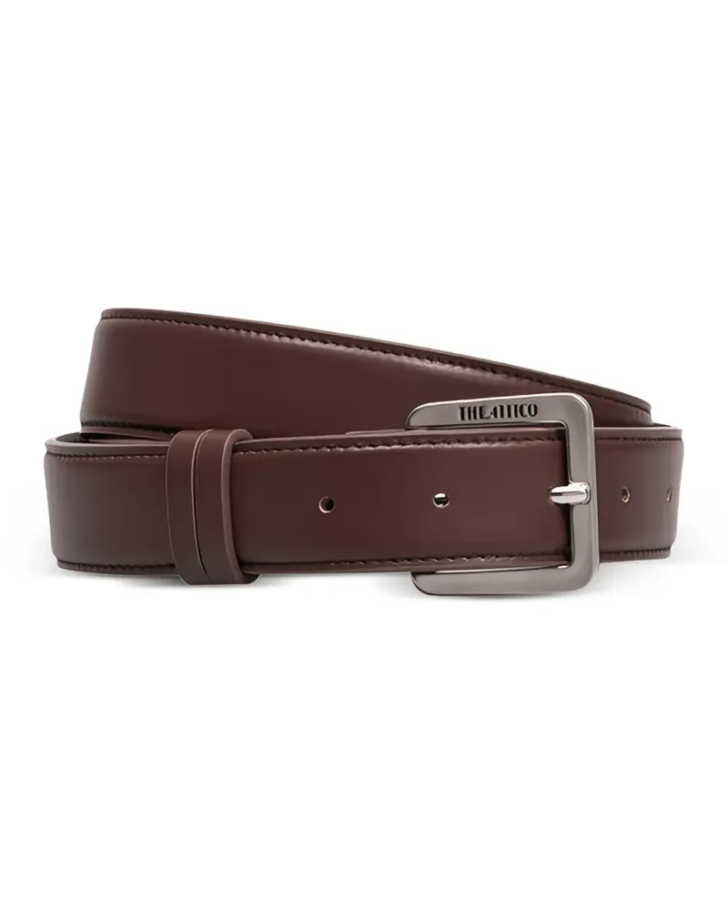 ATTICO logo buckle belt - Braun Braun