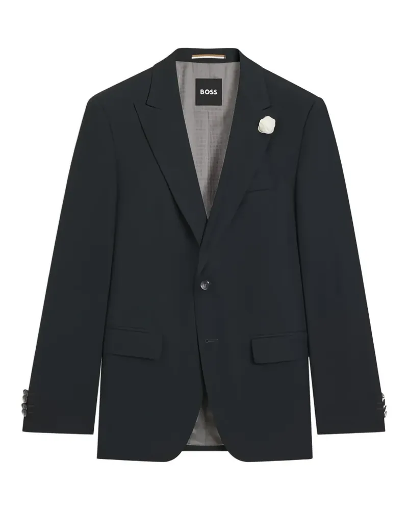 HUGO BOSS Melierte Jacke mit steigendem Revers - Grün Grün