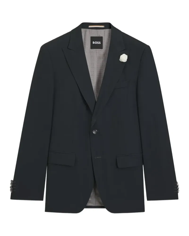 HUGO BOSS Melierte Jacke mit steigendem Revers - Grün Grün
