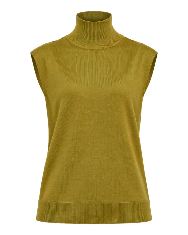 Patrizia Pepe Ärmelloser Rollkragenpullover - Grün Grün