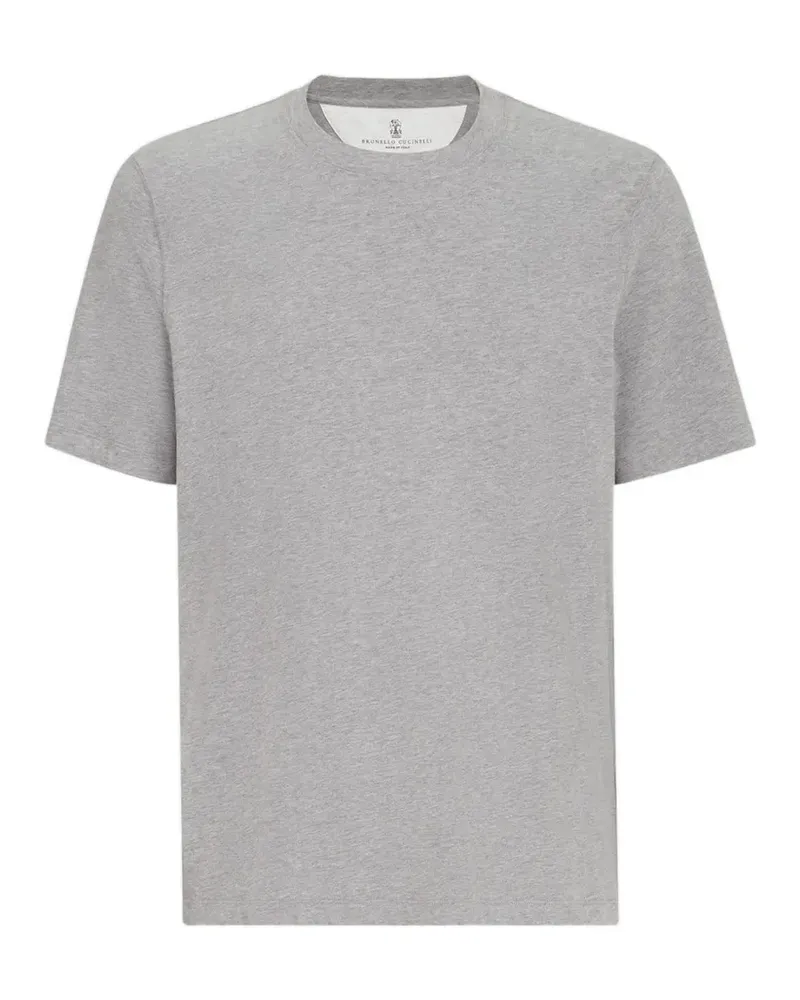 Brunello Cucinelli T-Shirt mit meliertem Effekt - Grau Grau