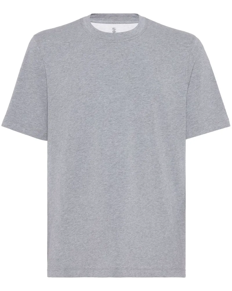 Brunello Cucinelli T-Shirt mit meliertem Effekt - Grau Grau