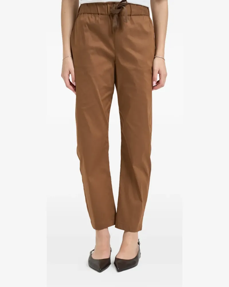 Semicouture drawstring-waist cropped trousers - Braun Braun