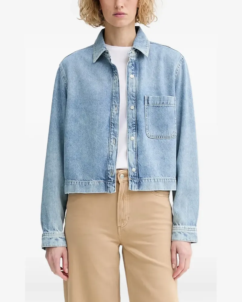 Marc O'Polo Jeanshemd mit aufgesetzten Taschen - Blau Blau