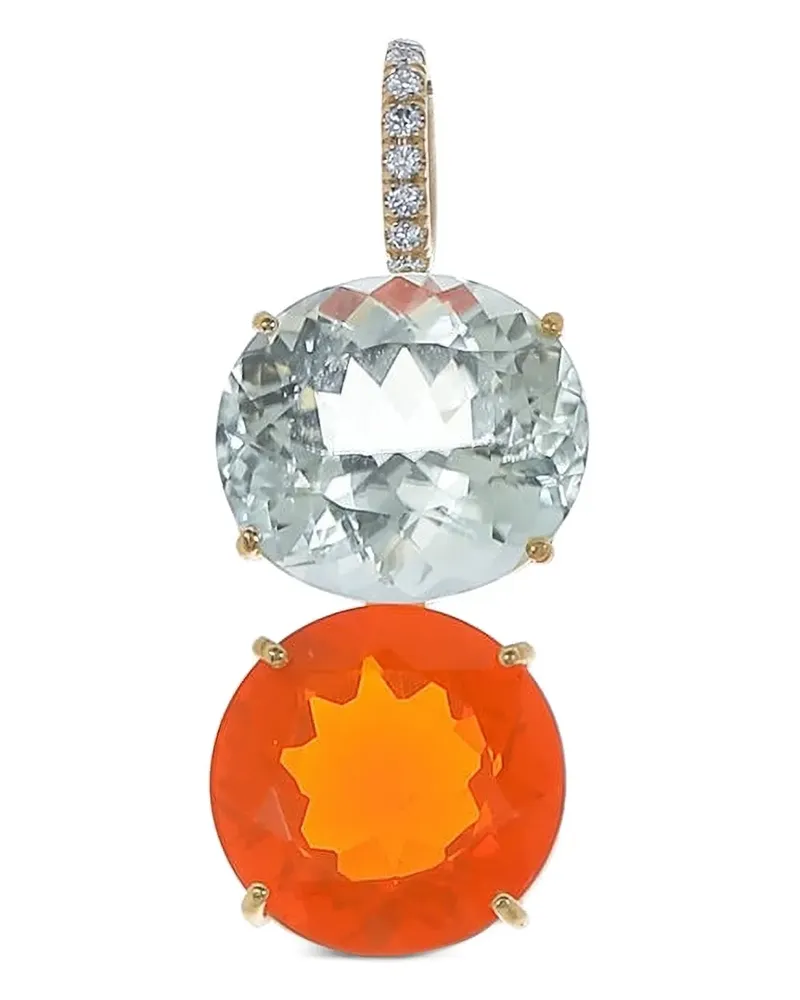 Irene Neuwirth 18kt Fire Gelbgoldanhänger mit Opal und Turmalin Gold