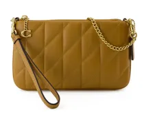 Gesteppte Clutch - Braun