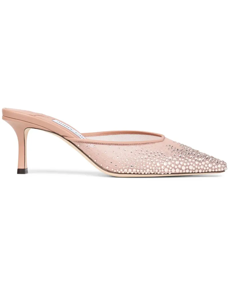 Jimmy Choo Mules mit Kristallen 65mm - Rosa Rosa