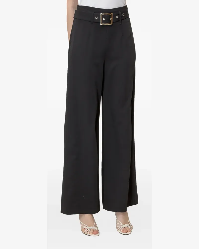 Simona Corsellini Hose mit Gürtel - Schwarz Schwarz
