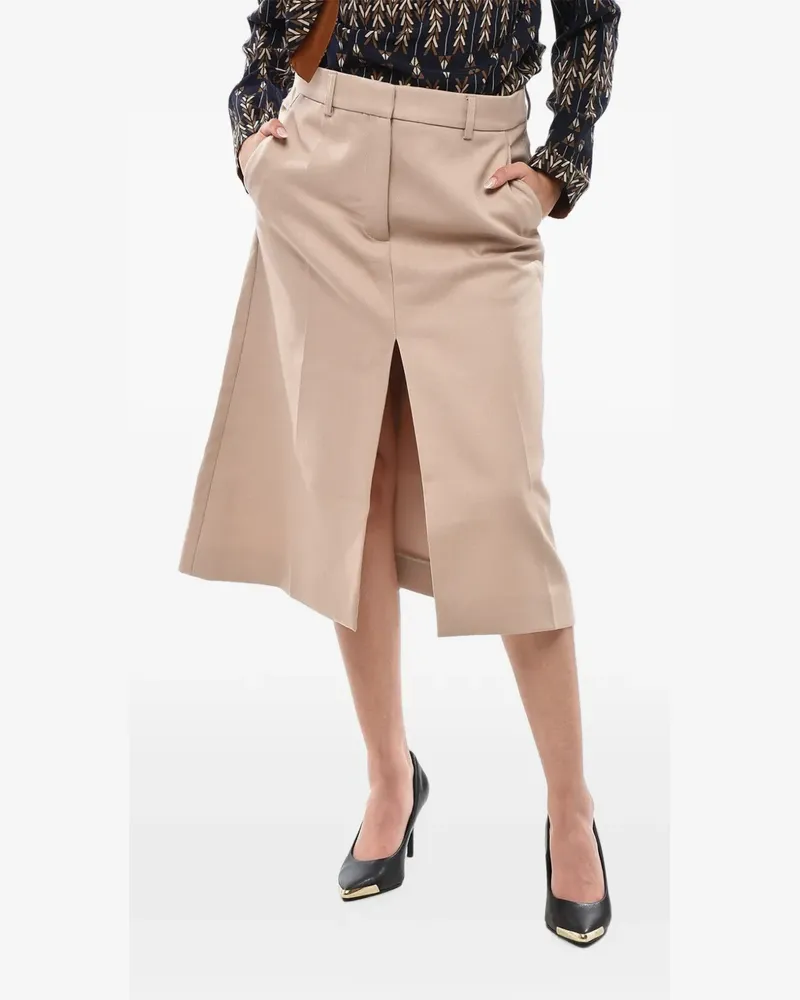 Stella McCartney Alisha Midirock mit Schlitz - Nude Nude