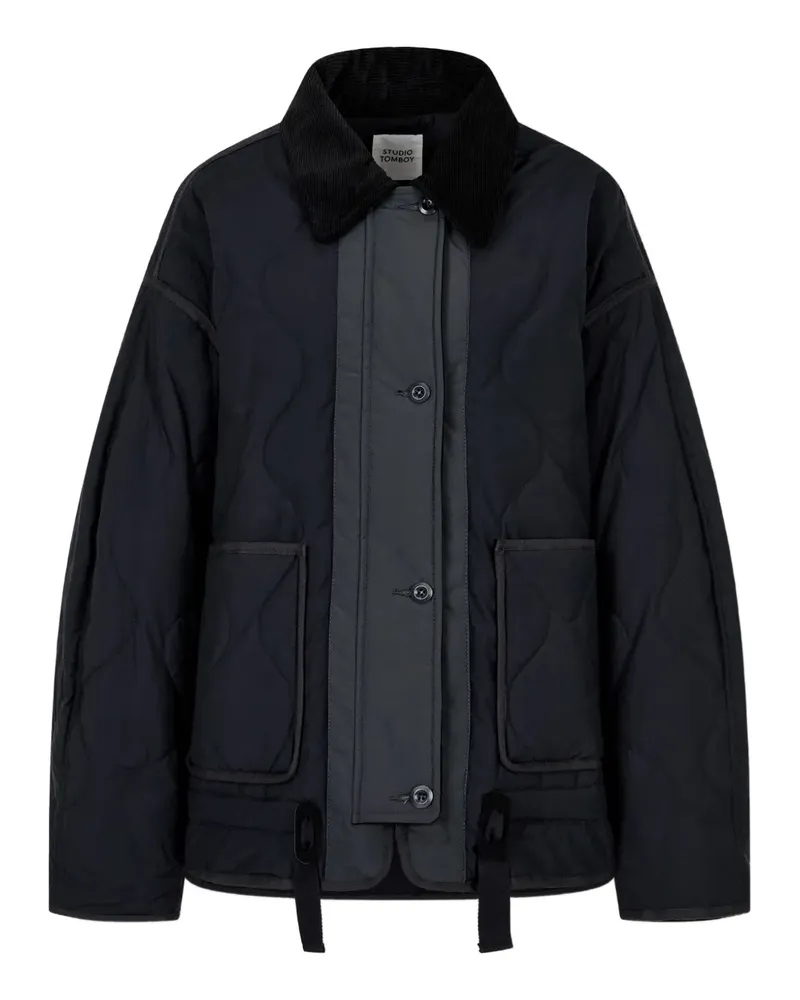 STUDIO TOMBOY Quilted Corduroy Jacket - Schwarz Schwarz