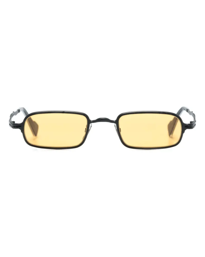KUBORAUM Z18 Sonnenbrille mit eckigem Gestell - Schwarz Schwarz
