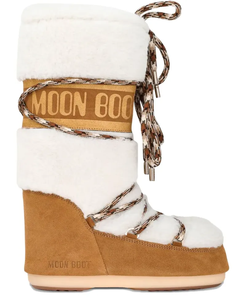 Moon Boot Lab69 Icon Schnürstiefel mit Logo - Braun Braun