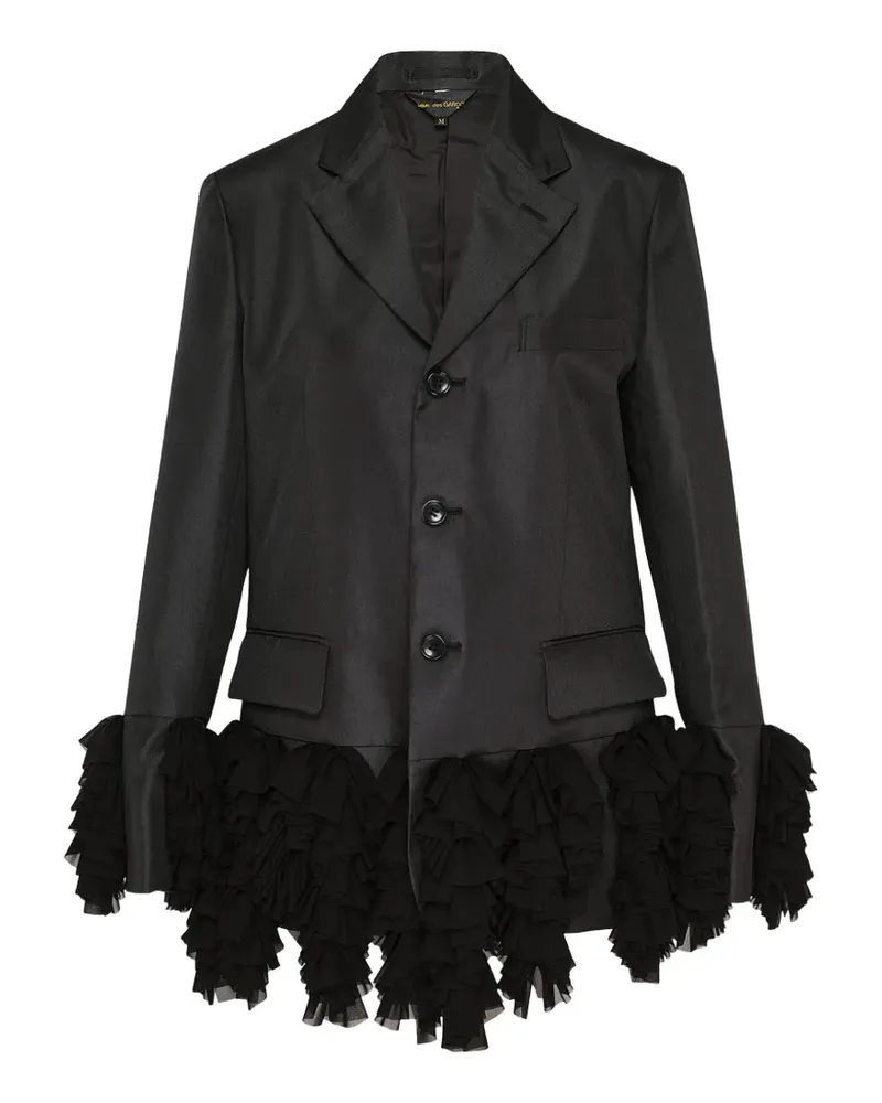 Comme des Garçons Blazer mit Rüschensaum - Schwarz Schwarz