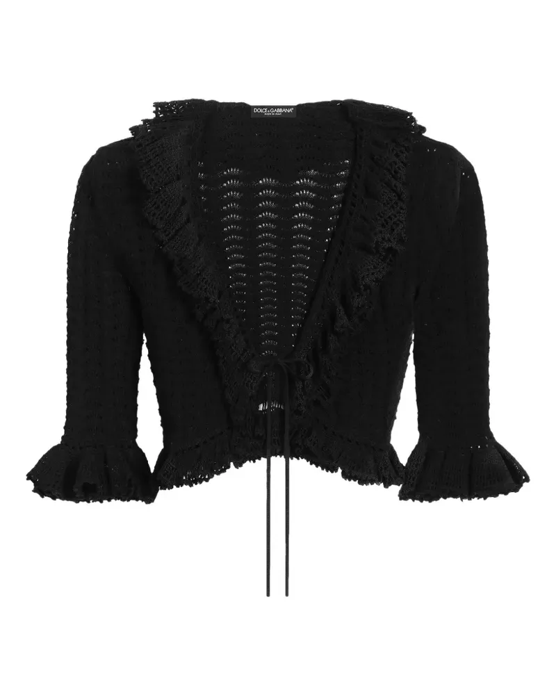 Dolce & Gabbana Gehäkelter Cardigan - Schwarz Schwarz