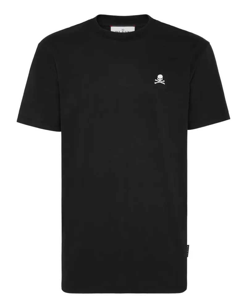 Philipp Plein T-Shirt mit Totenkopf-Stickerei - Schwarz Schwarz