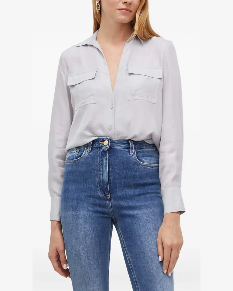 Patrizia Pepe patch-pocket collared shirt - Grau Grau
