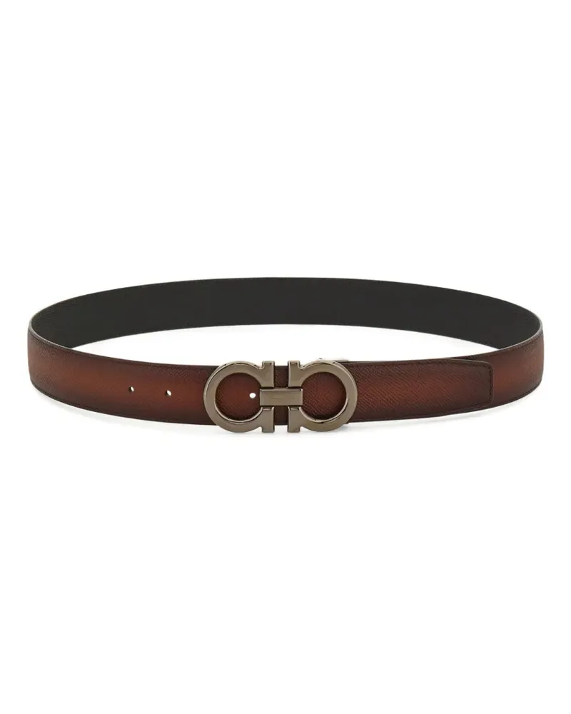 Ferragamo Wendbarer Gürtel mit Gancini-Schnalle - Braun Braun