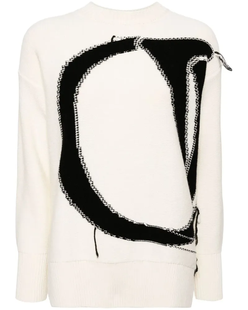OFF-WHITE Ow maxi logo jumper - Weiß Weiß
