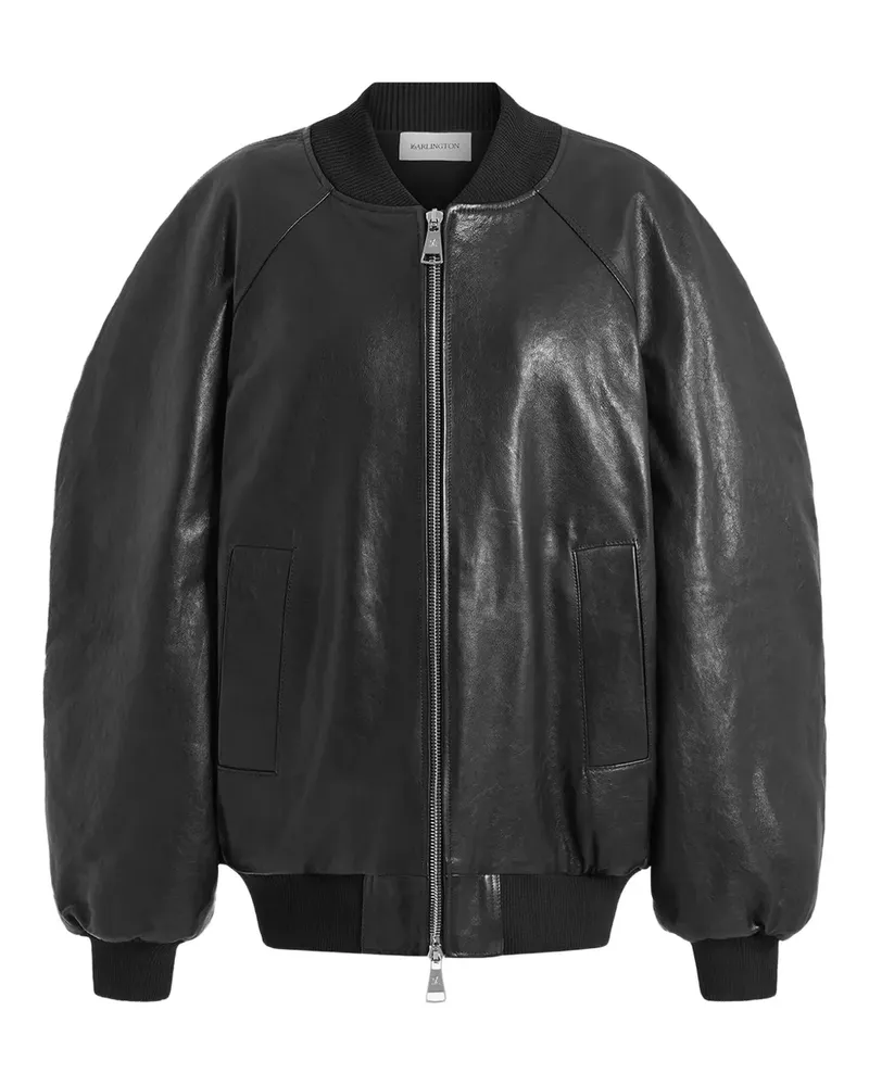 16ARLINGTON Leazzo Lederjacke - Schwarz Schwarz