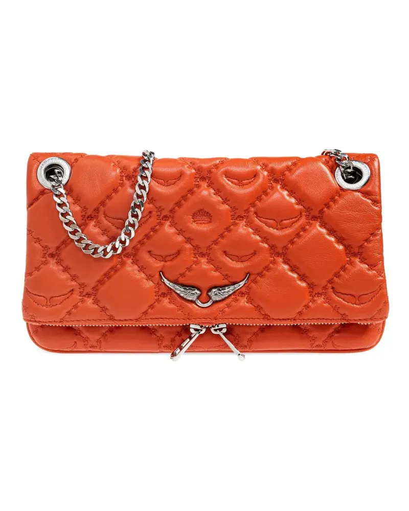 Zadig & Voltaire Gesteppte Rock II Schultertasche mit Monogramm - Orange Orange