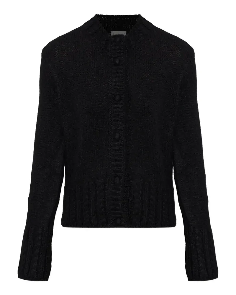 Moncler Cardigan mit Zopfmuster - Schwarz Schwarz