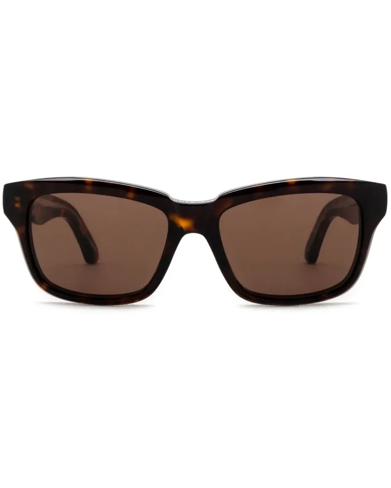 Balenciaga Sonnenbrille mit eckigem Gestell - Braun Braun