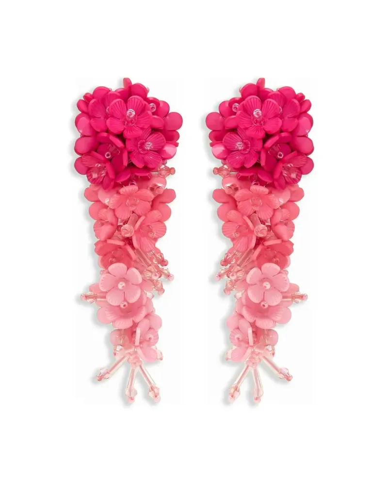 Oscar de la Renta Ring mit Blumendetail - Rosa Rosa