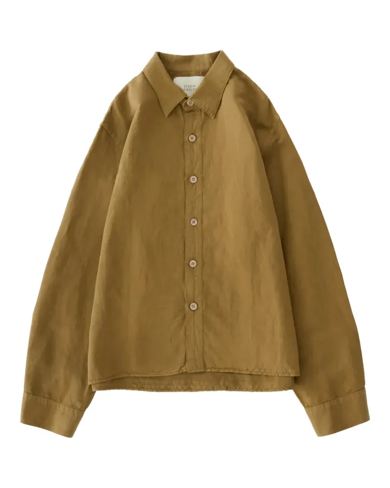 Studio Nicholson Hithe long-sleeve shirt - Nude Nude