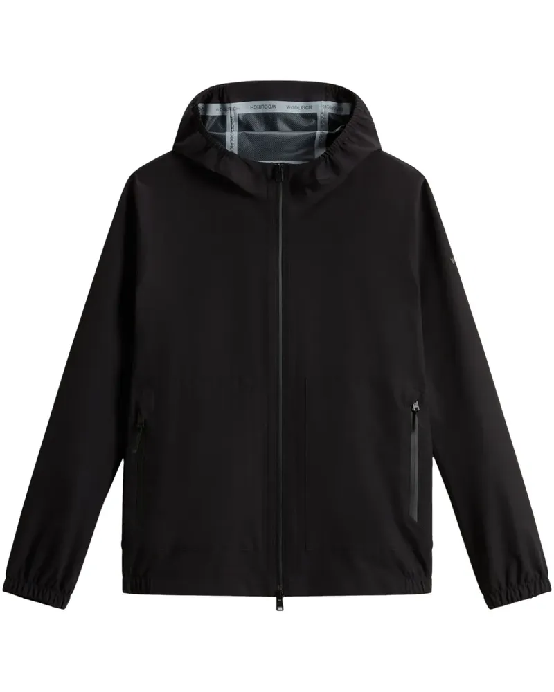 Woolrich Kapuzenjacke mit Reißverschluss - Schwarz Schwarz