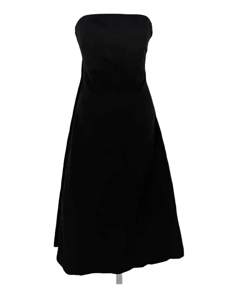 STAUD Kennedy Midikleid mit Falten - Schwarz Schwarz