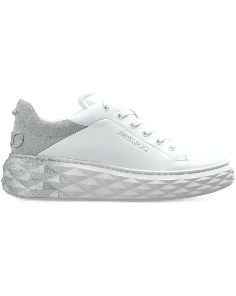 Jimmy Choo Diamond Maxi leather low-top sneakers - Weiß Weiß