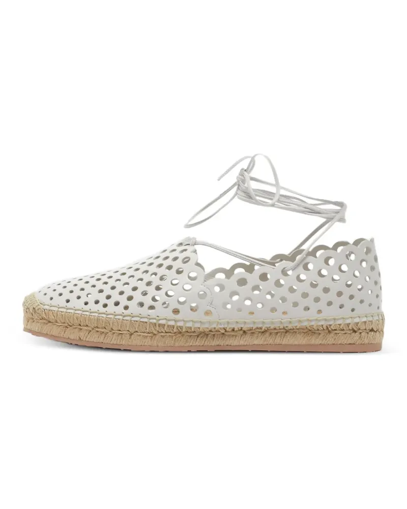 Gianvito Rossi Thierry perforated ballet flats - Weiß Weiß