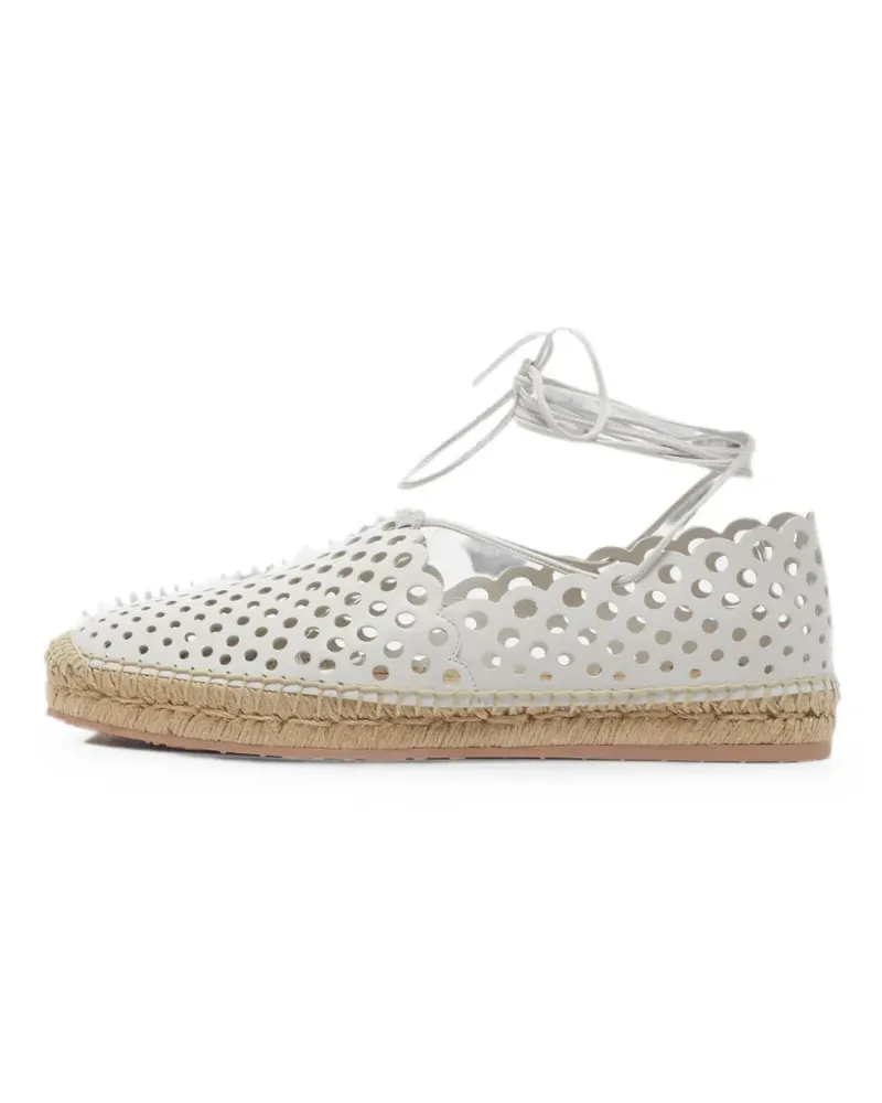Gianvito Rossi Thierry perforated ballet flats - Weiß Weiß