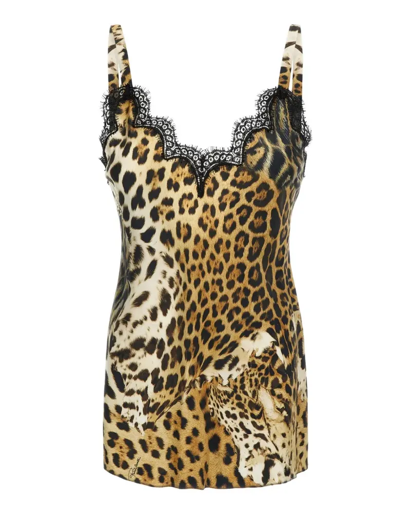 Roberto Cavalli Oberteil mit Leoparden-Print - Braun Braun