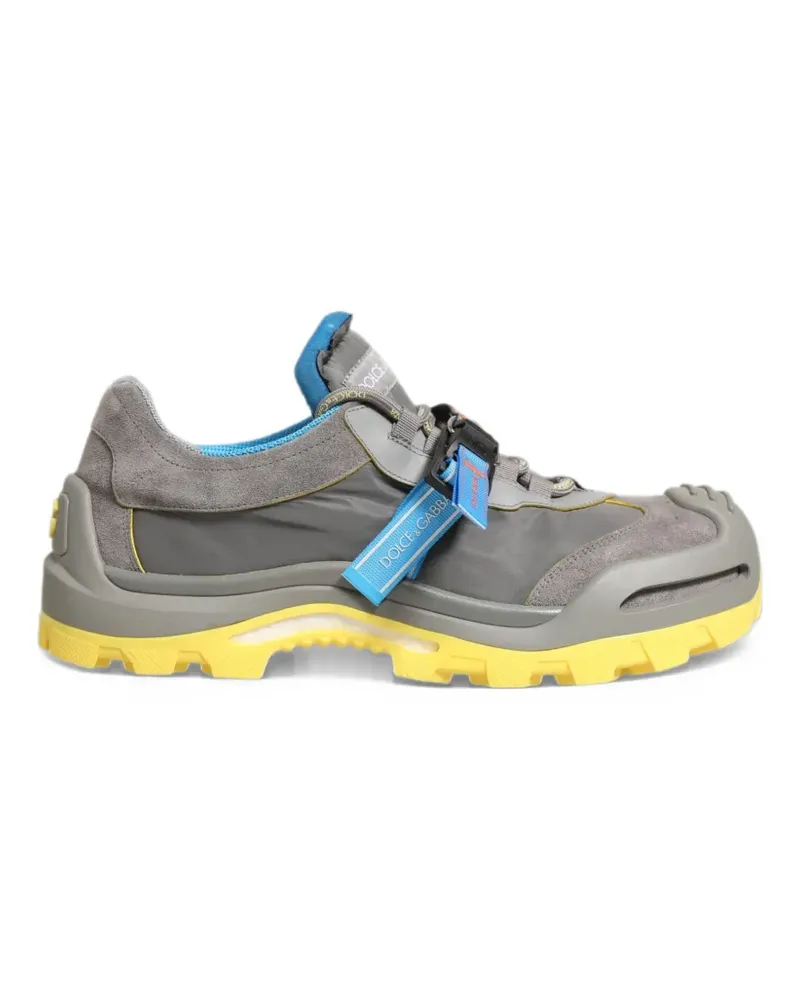 Dolce & Gabbana gray Airmaster panelled low-top sneakers - Grau Grau