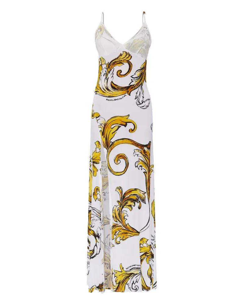 Versace Jeans Kleid mit Barocco-Print - Weiß Weiß