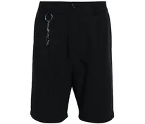Chino-Shorts mit Logo-Applikation - Schwarz