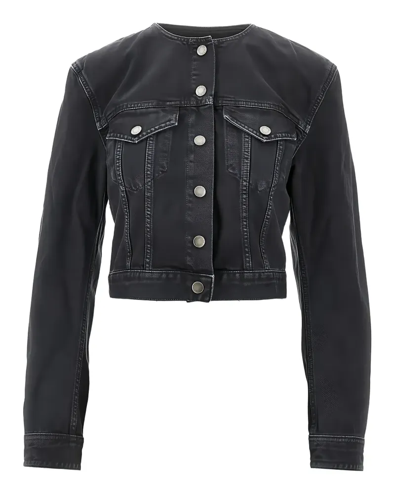 Haikure buttoned cropped jacket - Schwarz Schwarz
