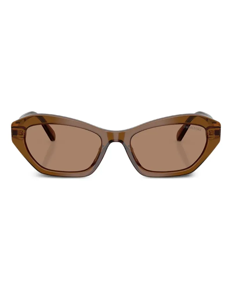 Swarovski Sonnenbrille mit geometrischem Gestell - Braun Braun