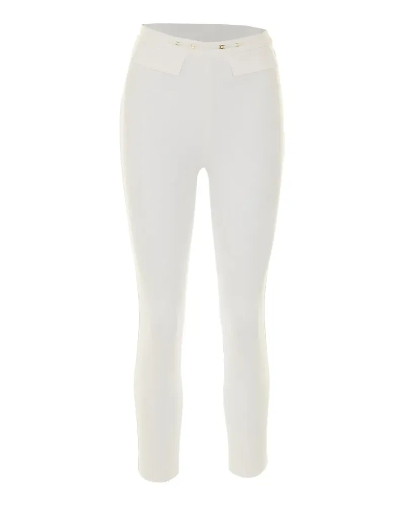 Elisabetta Franchi Trousers Ivory - Weiß Weiß