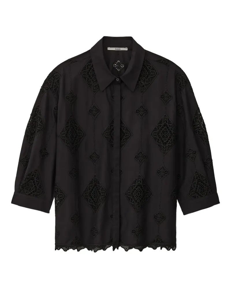 ba&sh Muriel lace-panel shirt - Schwarz Schwarz