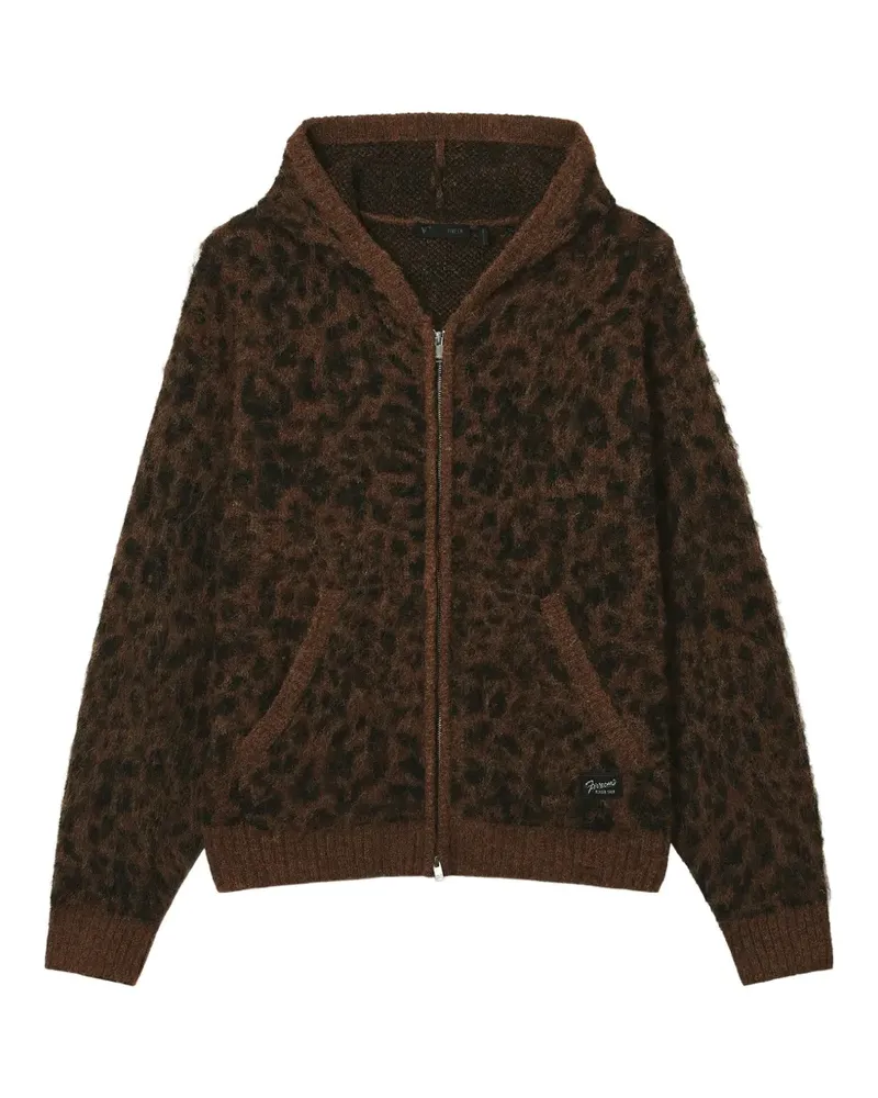 FIVE CM Kapuzenjacke mit Leopardenmuster - Braun Braun