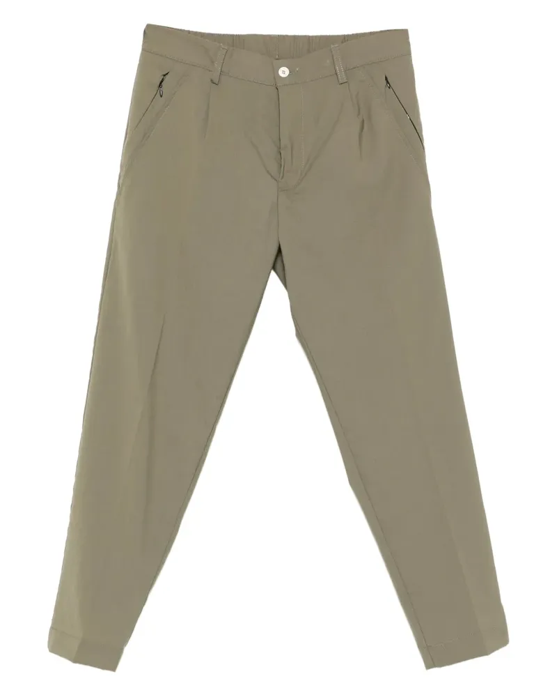 Yes London Bundfaltenhose mit Reißverschlusstasche - Grün Grün