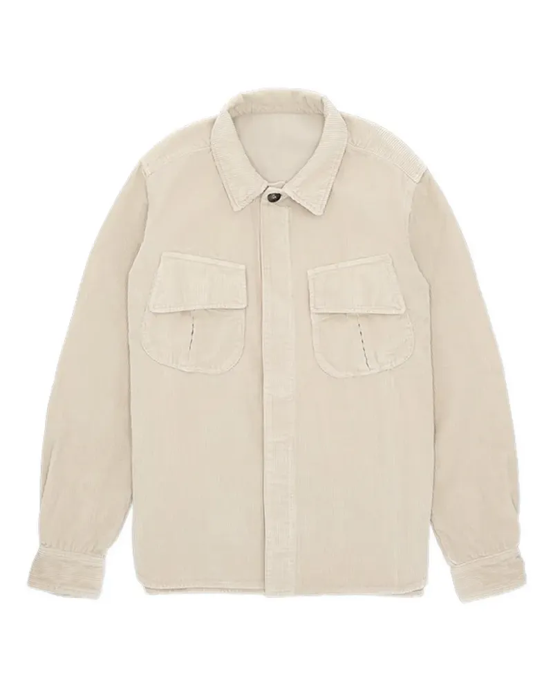 Fortela Short corduroy pocket overshirt - Nude Nude