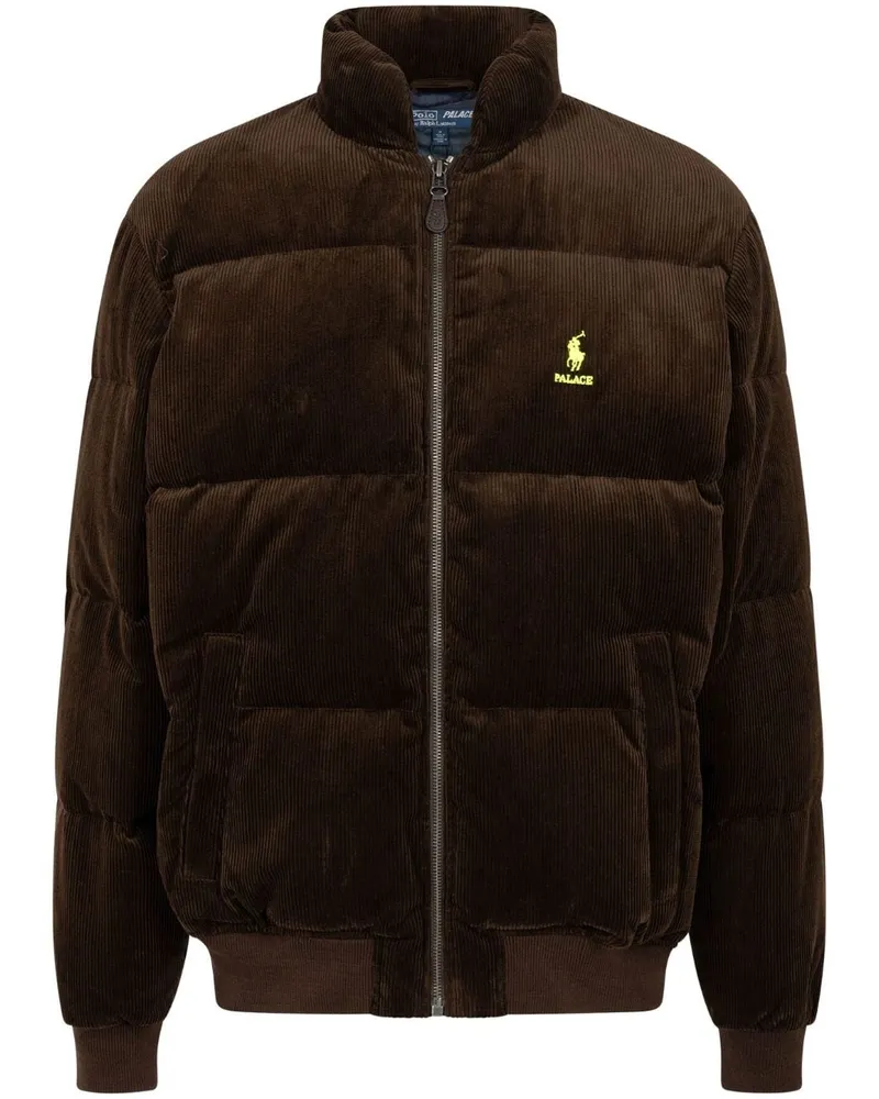 PALACE x Ralph Lauren Daunenjacke aus Cord Braun