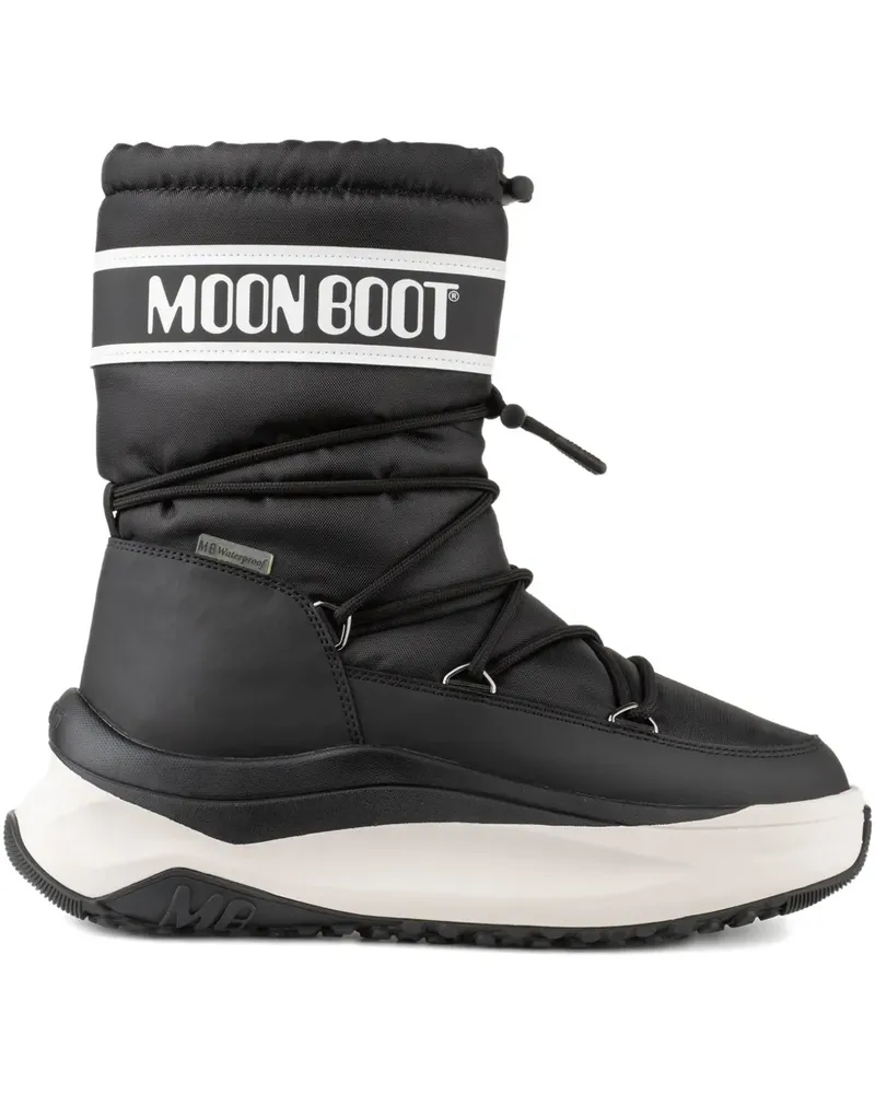 Moon Boot Stiefel mit Logo-Print - Schwarz Schwarz