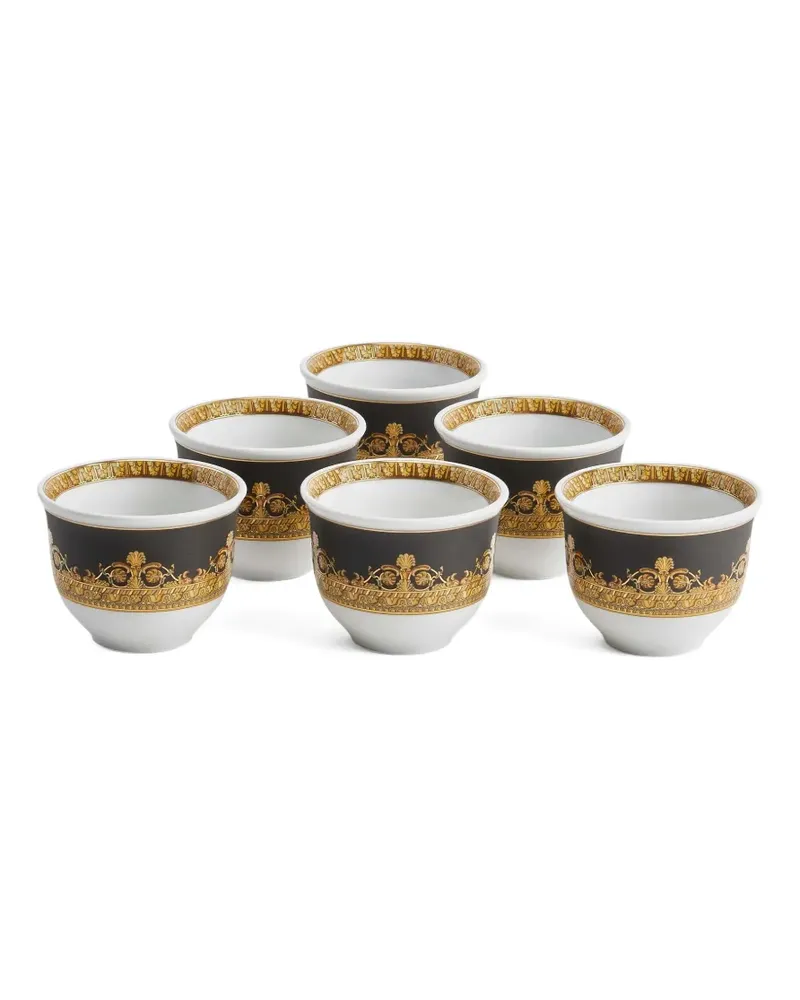 Versace I Love Baroque Porzellantassen (6er-Set) - Schwarz Schwarz